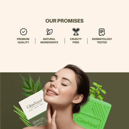 GlowVana Aloe Neem Tulsi Purity Bar  | Herbal Purifying Soap