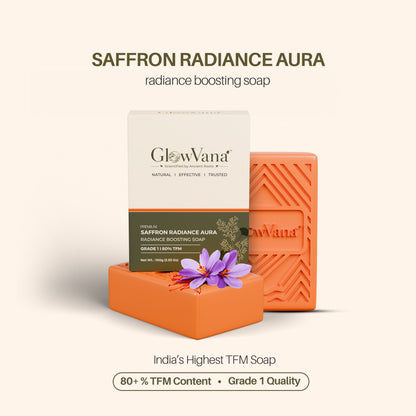GlowVana Saffron Radiance Aura Bar | De-Tan | Skin Brightening | Depigmentation