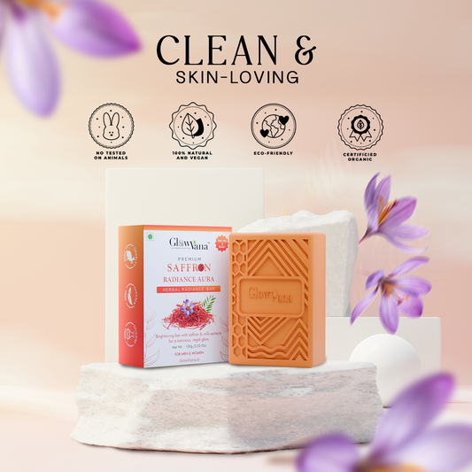 GlowVana Saffron Radiance Aura Bar | De-Tan | Skin Brightening | Depigmentation