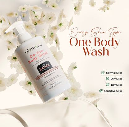 GlowVana De-Tan Body Wash | 300 ML | Men & Women | Skin Brightening & Tan Removal