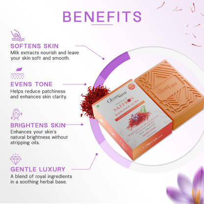 GlowVana Saffron Radiance Aura Bar | De-Tan | Skin Brightening | Depigmentation