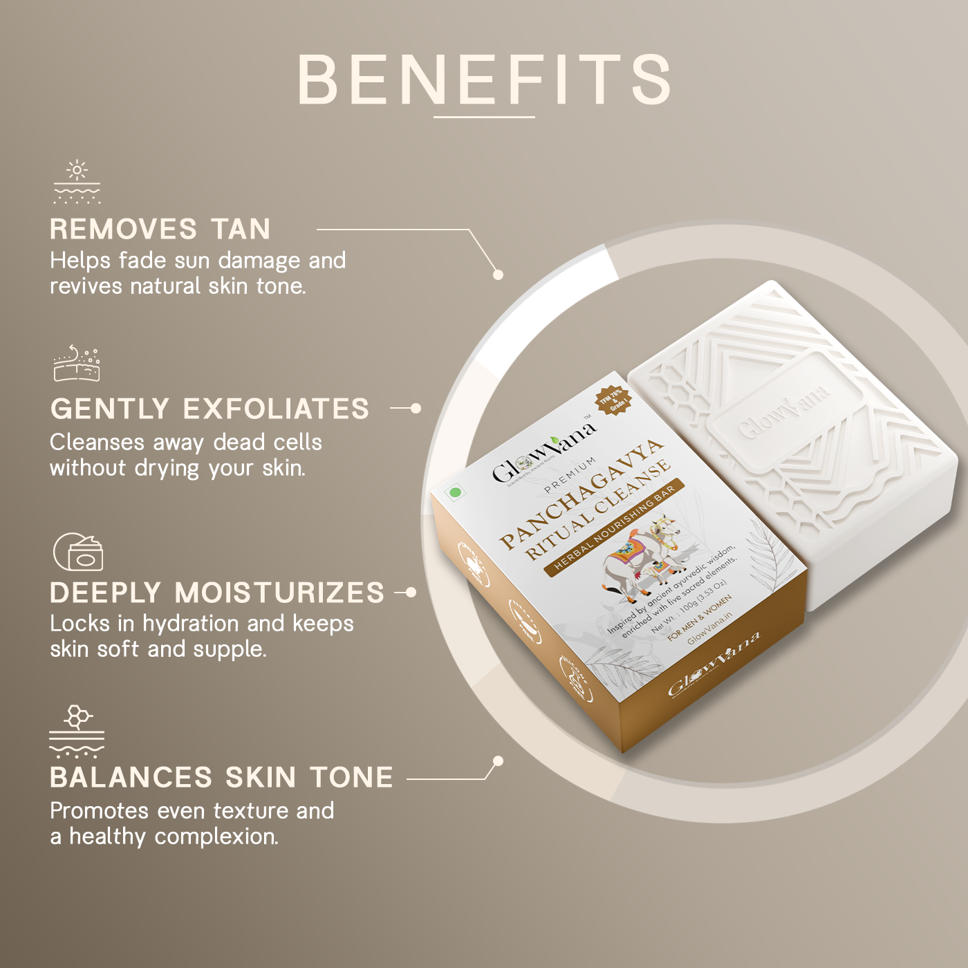 GlowVana Panchagavya Ritual Cleanse Bar | Detox | Ritual Gloss