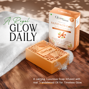 GlowVana Sandalwood Luxe Essence Bar | Skin Brightening Bar - Pack of 3